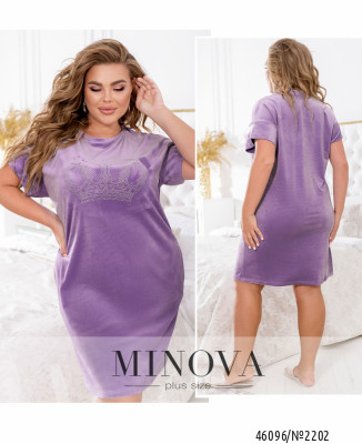 Домашня сукня №2202-бузковий_minova_7