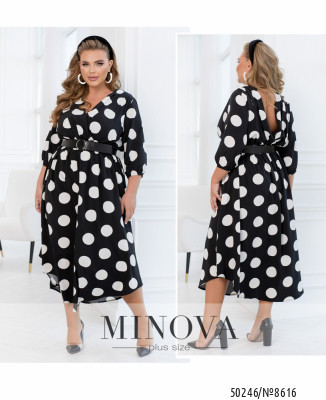 Сукня №8616-чорно- білий горошок_minova_7