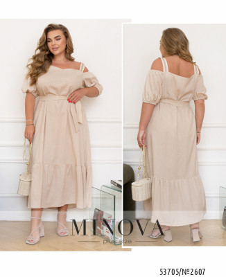Сукня №2607-світло-бежевий_minova_7